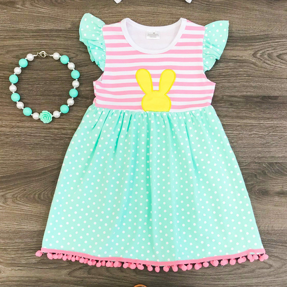 Other - HOST PICK Little Girls Mint Polka Dot Dress